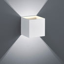 Applique cubica moderna bianca a doppia emissione con LED 4,5W luce bianco caldo 3000K