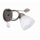 Applique rustica in stile arte povera con decoro floreale