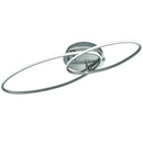 Avus - Plafoniera LED 35W moderna, doppia ellisse, 3 intensità di luce