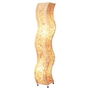 Bali - Lampada da terra etnica in tessuto e conchiglie