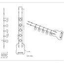 Sistema a Tesata Completo con 5 Faretti LED Orientabili su Cavo 10 m – 1750 Lumen, Finitura Cromo, Luce Calda 3000K