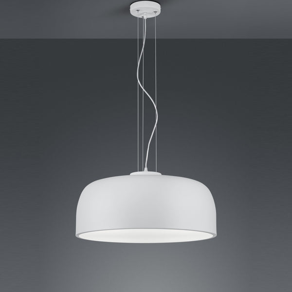 lampadario moderno baron bianco opaco metallo 