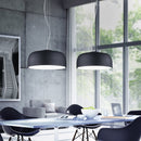 sospensione moderna baron Ø52 cm h150 cm nero opaco E27