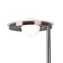 piantana acciaio satinato LED dimmerabile con braccio orientabile