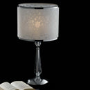 Lampada da tavolo Boeme con paralume glitterato decoro floreale