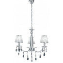 Lampadario classico 3 luci Boeme con cristalli K9 e paralumi glitterati