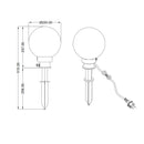 Lampada da giardino moderna Bolo Ø20 cm attacco E27