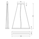 Lampadario Brad legno chiaro LED 27W a 3 intensità
