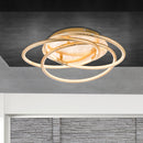 Plafoniera Chic geometrica in metallo oro con LED integrato