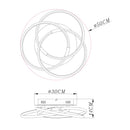 Plafoniera decorativa oro a cerchi luminosi per soggiorno Barna Globo Lighting