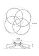 67828-60G Barna | Plafoniera LED oro | Stile classico chic | Globo Lighting