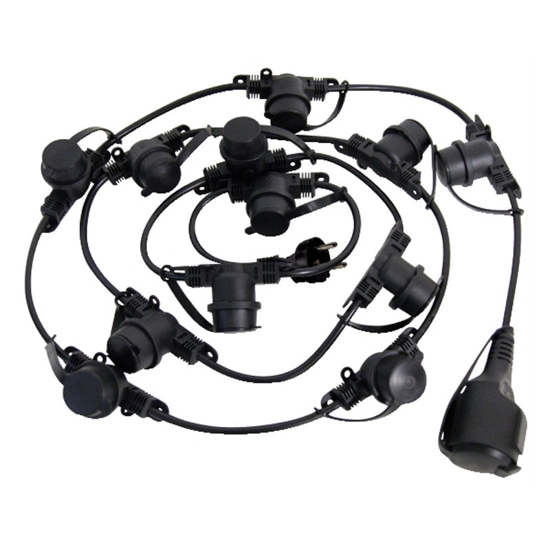 Catena luminosa da giardino IP44 Luxy con spina e cavo 3 metri