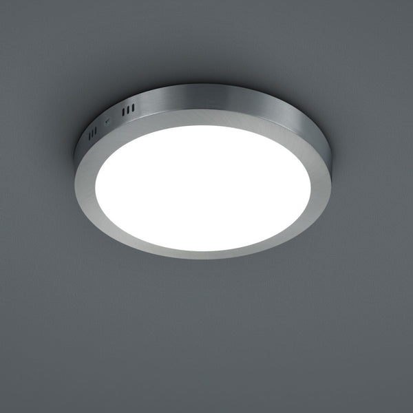 Plafoniera LED 17W Ø23cm acciaio