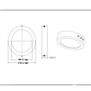 Plafoniera LED 5,5W Ø12cm acciaio