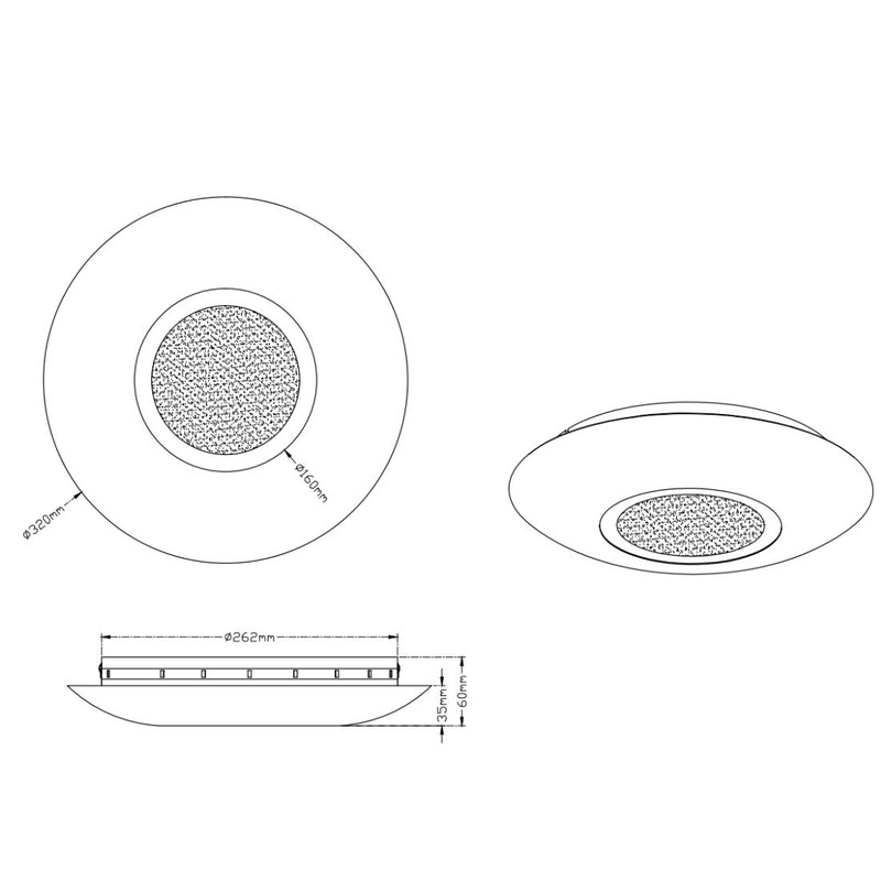 Chiros 624110279 | Plafoniera LED moderna oro | Trio Lighting