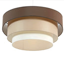 Lampadario Circles | Triplo cilindro | Tessuto Marrone sabbia | Illuminazione classica