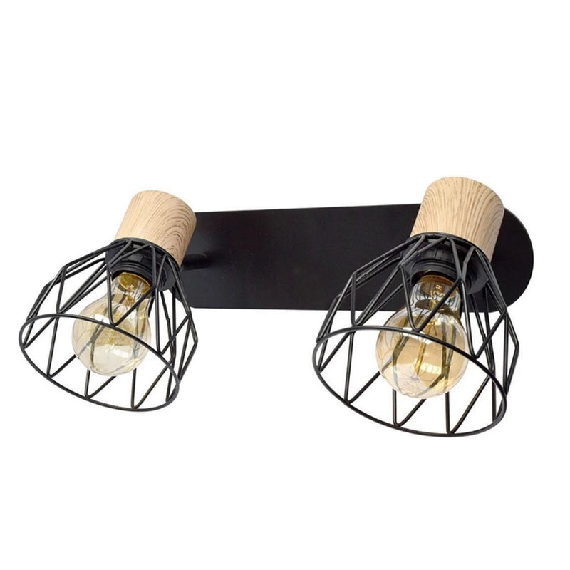 Clayton - Lampada da parete doppia luce orientabile, stile scandinavo