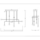 Connor 306200832 | Lampadario nero moderno | Trio Lighting
