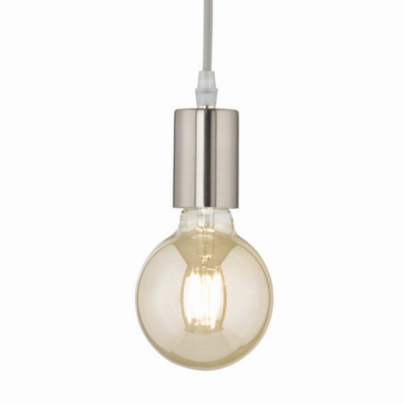 Kord -  Lampadario a sospensione singola acciaio satinato minimale