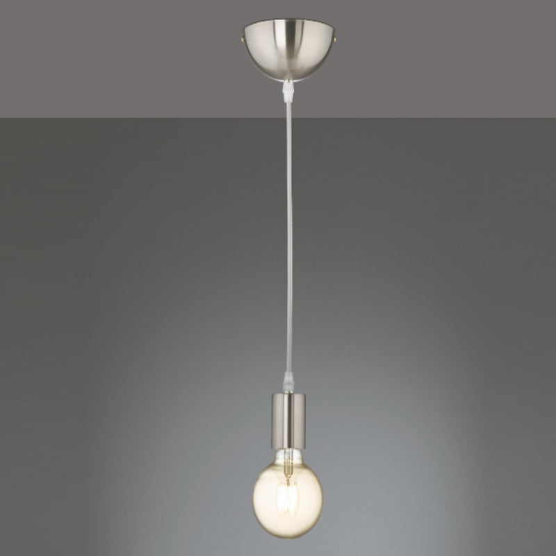 Kord -  Lampadario a sospensione singola acciaio satinato minimale