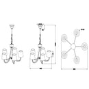 Cortez 110600578 | Lampadario paralumi | Trio Lighting