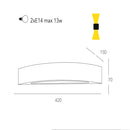 CORTINA | Applique in gesso | Illuminazione interna