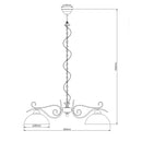 lampadario rustico country a bilanciere corten ruggine illuminazione arte povera