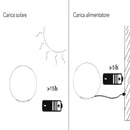 lampada solare tonda portatile con autonomia dodici ore