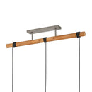 Lampadario vintage Delhi 3 luci in metallo anticato e legno con attacco E27