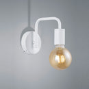 Applique da interno minimale bianca con interruttore