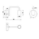 Diallo 208070132 | Applique moderna nera | Trio Lighting