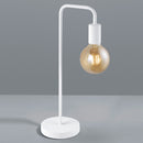 Lampada da tavolo minimal in metallo bianco E27