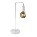 Lampada da tavolo minimal in metallo bianco E27