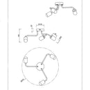 Diallo 608000332 | Plafoniera moderna nera | Trio Lighting