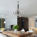 lampadario classico con cristalli per soggiorno o sala da pranzo