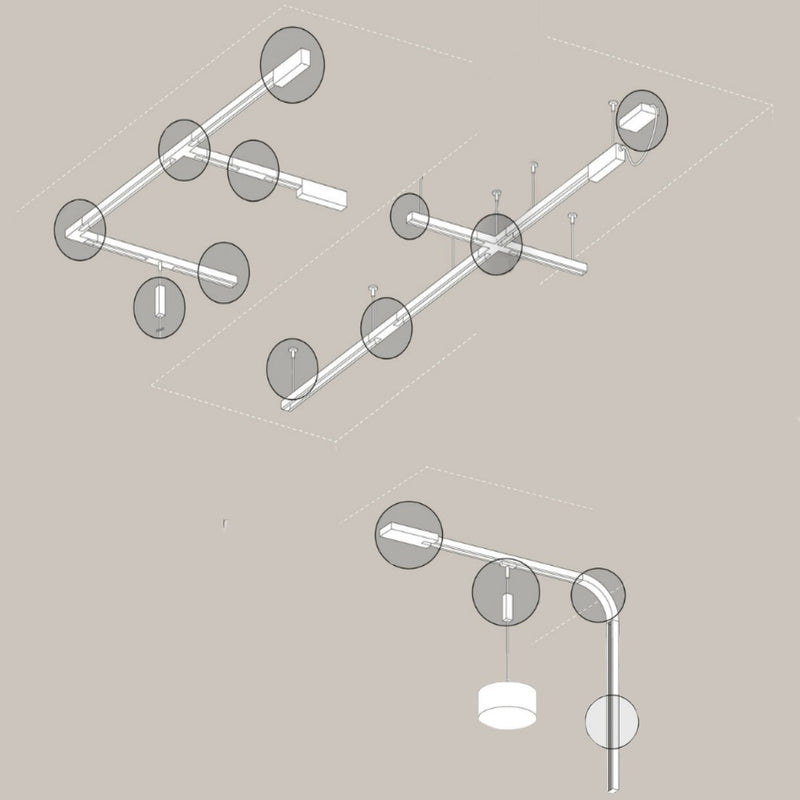 DUOLINE - Leon spot orientabile per sistema di illuminazione su binario elettrificato