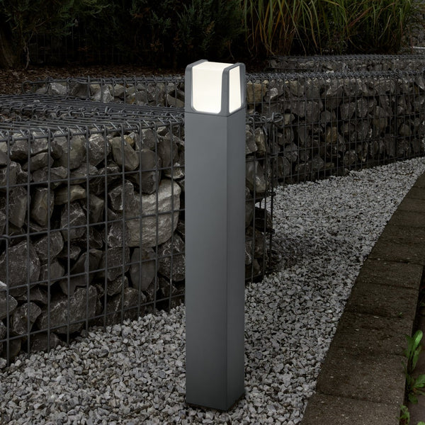 Ebro 422160142 - Palo LED moderno grigio da giardino altezza 80cm