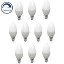 Confezione 10 lampadine LED E14 6W candela dimmerabili 