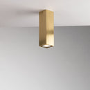 Plafoniere tubolari quadrate di varie altezze e finiture