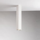 Plafoniere tubolari quadrate di varie altezze e finiture