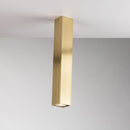 Plafoniere tubolari quadrate di varie altezze e finiture