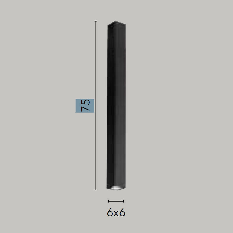 Fluke - Plafoniere tubolari quadrate di varie altezze e finiture