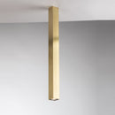 Plafoniere tubolari quadrate di varie altezze e finiture