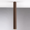 Plafoniere tubolari quadrate di varie altezze e finiture