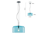 Lampadari moderni cupola in vetro disponibili in diverse misure e colori