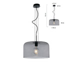 Lampadari moderni cupola in vetro disponibili in diverse misure e colori