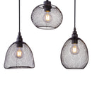 lampadario moderno stile loft con cinque sospensioni su binario centrale da 89 cm
