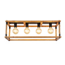 Vernon 15691-4D | Plafoniera Vintage | Legno e Corda | Globo Lighting