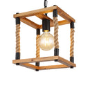 Vernon 15691H | Lampadario Rustico | Legno e Cordone Nautico | Globo Lighting