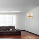 lampada da terra Chipsy in tessuto beige e legno chiaro altezza 170 cm